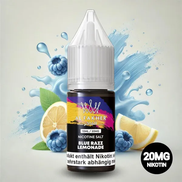 AL Fakher E-liquid 10ml 20mg Nicotine Salt-blue razz lemonade/eurovapepro
