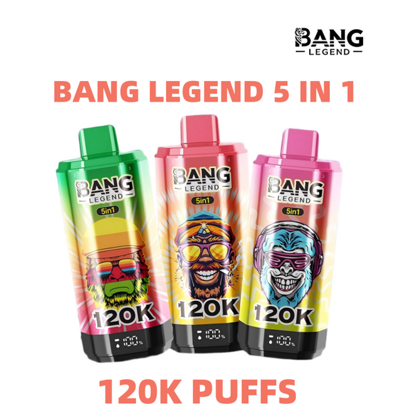 BANG Legend 5 in 1 Flavors 120,000 Puffs Disposable Vape