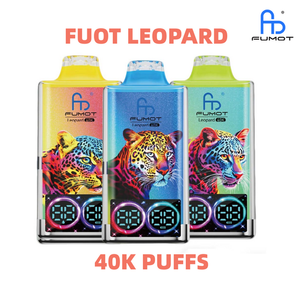 FUMOT  Leopard - 40000 Puffs Digital Display RGB Lights Disposable Vape 2% Nic Instock EU Warehouse