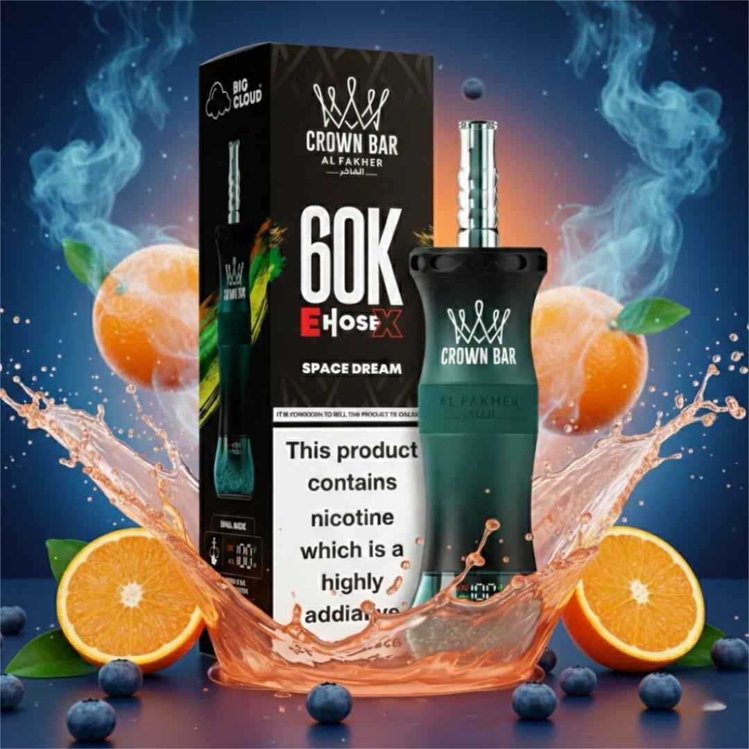 Al Fakher Crown Bar E Hose X 60000 Puffs Disposable Space Dream-EUROVAPEPRO