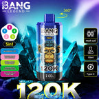 BANG Legend 5 in 1 Flavors 120,000 Puffs Disposable Vape Blueberry Ice&Watermelon Bubble Gum&Sour Apple Raspberry&Asparagus Mango Melon&Passion Fruit Kiwi Lime/EUROVAPEPRO