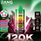 BANG Legend 5 in 1 Flavors 120,000 Puffs Disposable Vape Strawberry Kiwi&Blueberry Watermelon&Gummy Bear&Blueberry Bubble Gum&Sour Mango Pineapple/EUROVAPEPRO