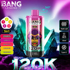 BANG Legend 5 in 1 Flavors 120,000 Puffs Disposable Vape Strawberry Watermelon&Grape Ice&Red Mojito&Banana Ice&Lemon Lime/EUROVAPEPRO