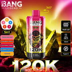 BANG Legend 5 in 1 Flavors 120,000 Puffs Disposable Vape Watermelon Ice&Strawberry Mango&California Cherry&Blueberry Peach Ic&Berry Ice/EUROVAPEPRO