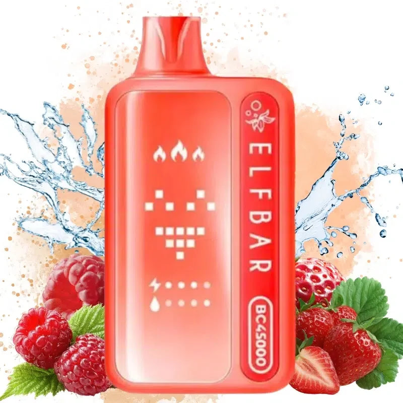 ELF BAR BC45000  45K Puffs Disposable Vape Red Raspberry Strawberry-Eurovapepro