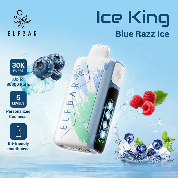 ELF BAR Ice King -  30000 puffs  Disposable Vape Blue Razz Ice-EUROVAPEPRO