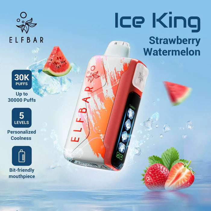 ELF BAR Ice King -  30000 puffs  Disposable Vape Strawberry Watermelon-EUROVAPEPRO