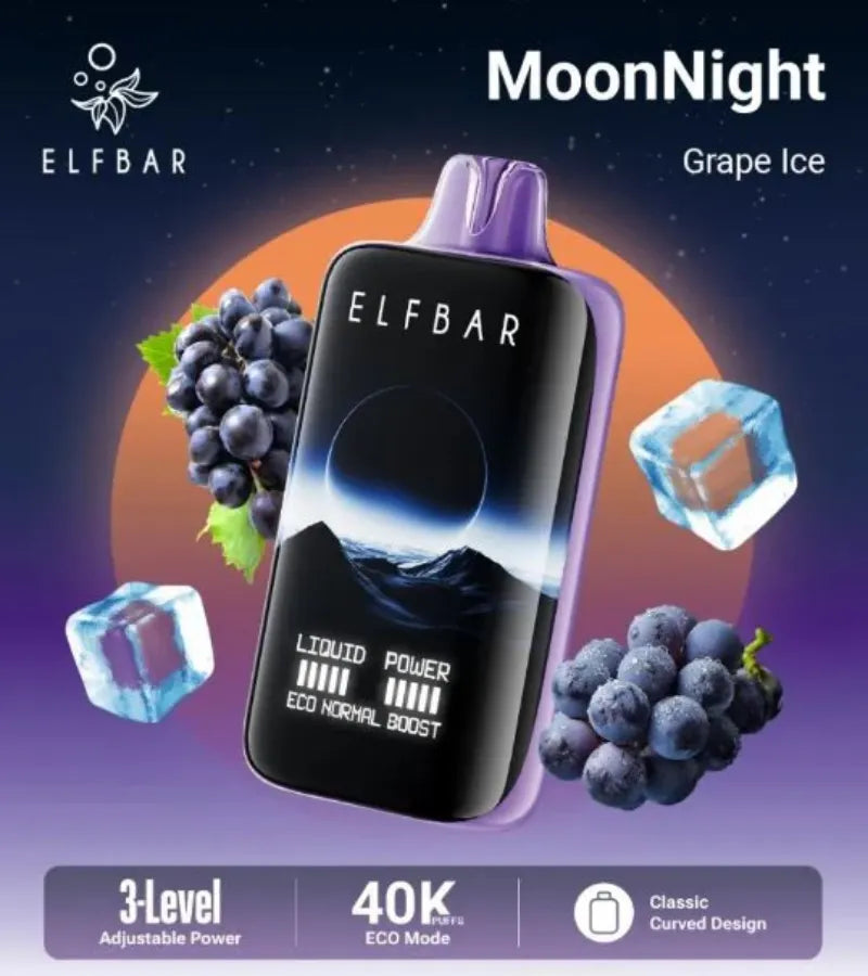 ELF BAR Moon Night 40000 puffs Grape Ice-Eurovapepro