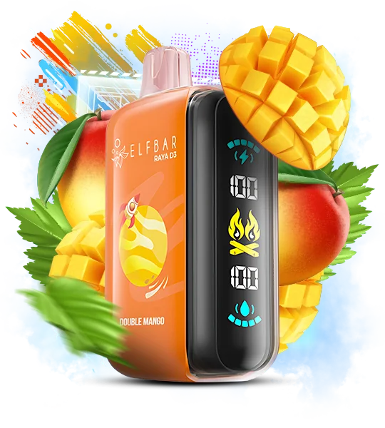 ELF BAR Raya D3 25000 puffs disposable vape Double Mango-eurovapepro