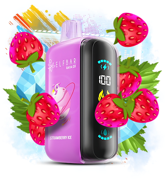 ELF BAR Raya D3 25000 puffs disposable vape Strawberry Ice-eurovapepro