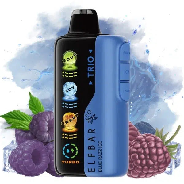 ELF BAR TRIO 40000 Puffs Disposable Vape Blue Razz Ice-EUROVAPEPRO