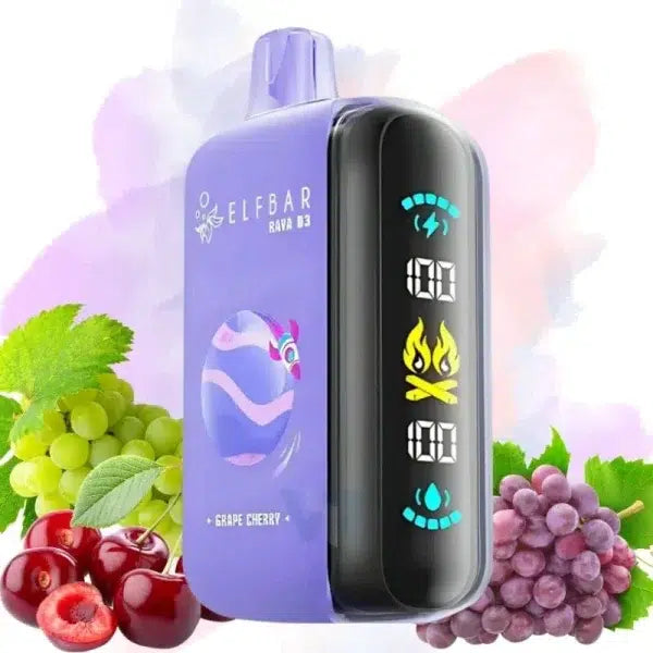ELF BAR Raya D3 25000 puffs disposable vape Grape Cherry-eurovapepro