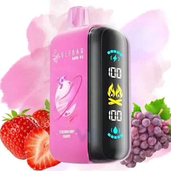 ELF BAR Raya D3 25000 puffs disposable vape Strawberry Grape-eurovapepro