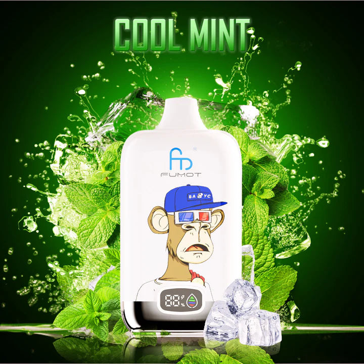 FUMOT RandM Digital Box - 12000 Puffs Disposable Vape Cool Mint -EUROVAPEPRO
