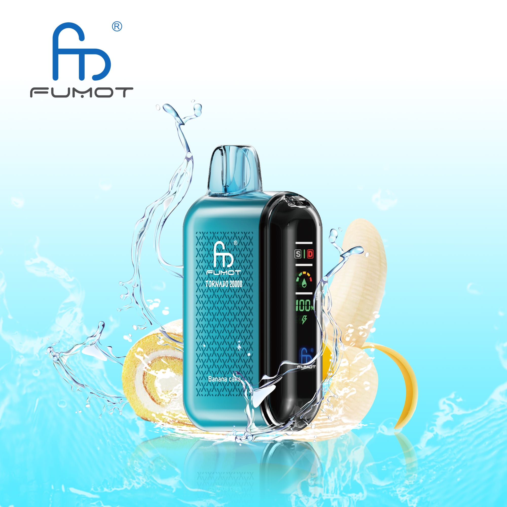 FUMOT RandM Tornado 20000 Puffs Disposable Vape-Banana Cake-EUROVAPAEPRO