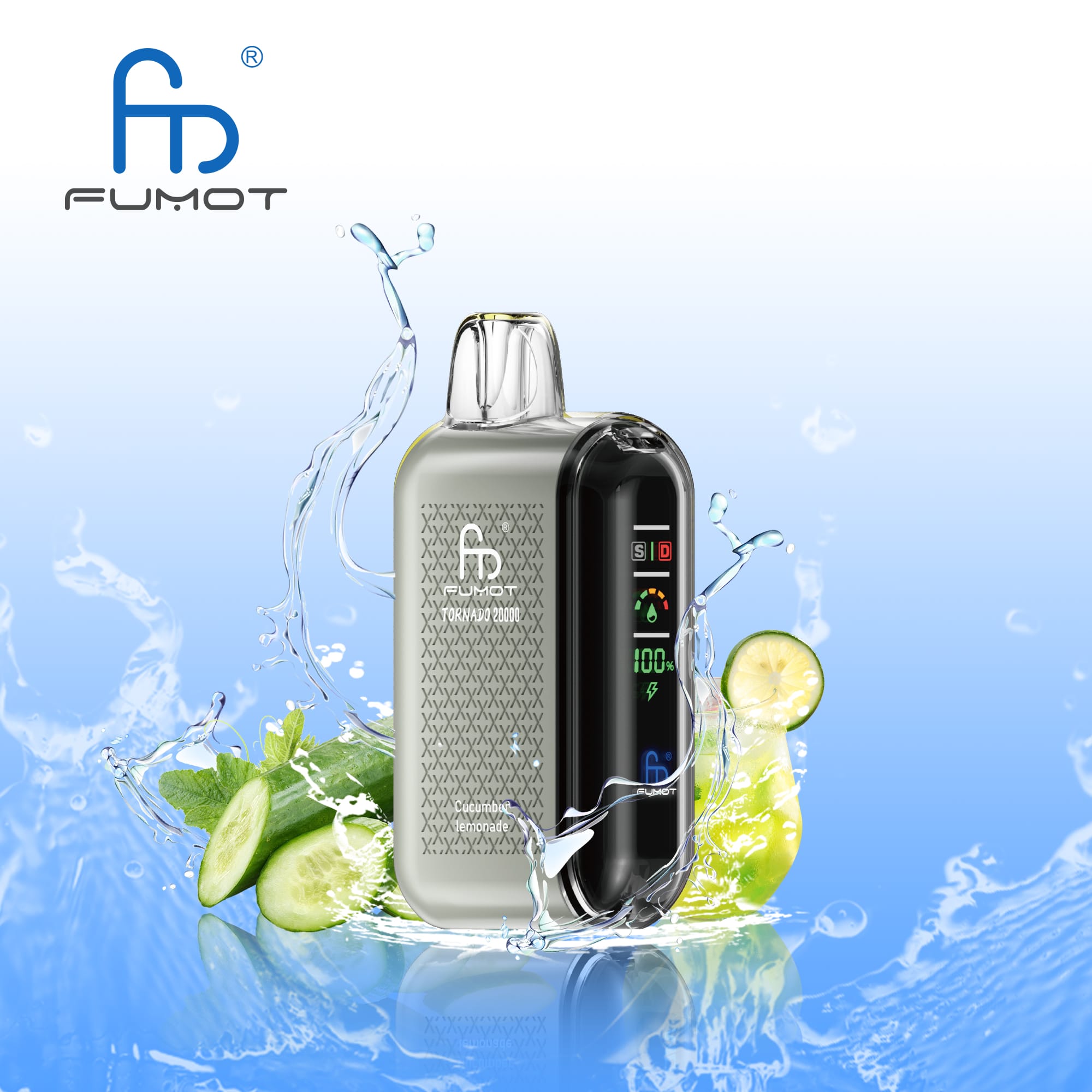 FUMOT RandM Tornado 20000 Puffs Disposable Vape-Cucumber Lemonade-EUROVAPAEPRO