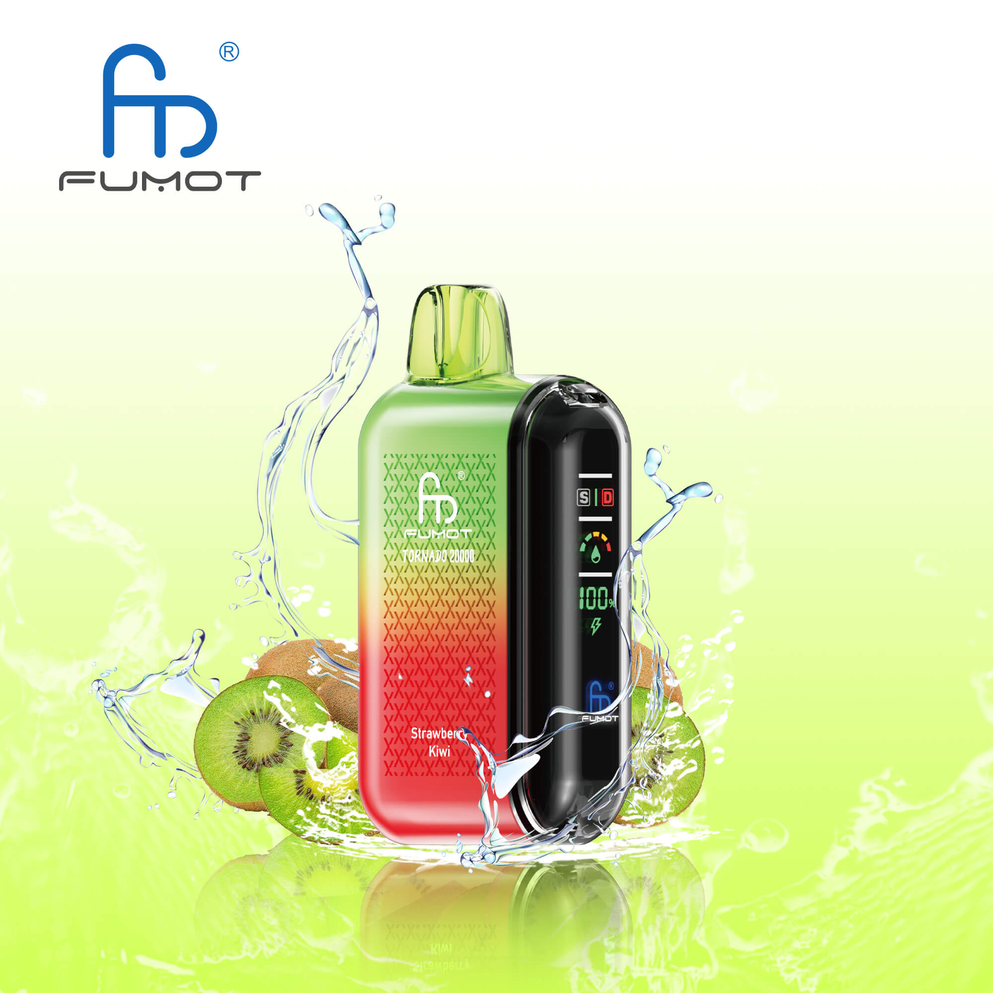 FUMOT RandM Tornado 20000 Puffs Disposable Vape-Strawberry Kiwi-EUROVAPAEPRO