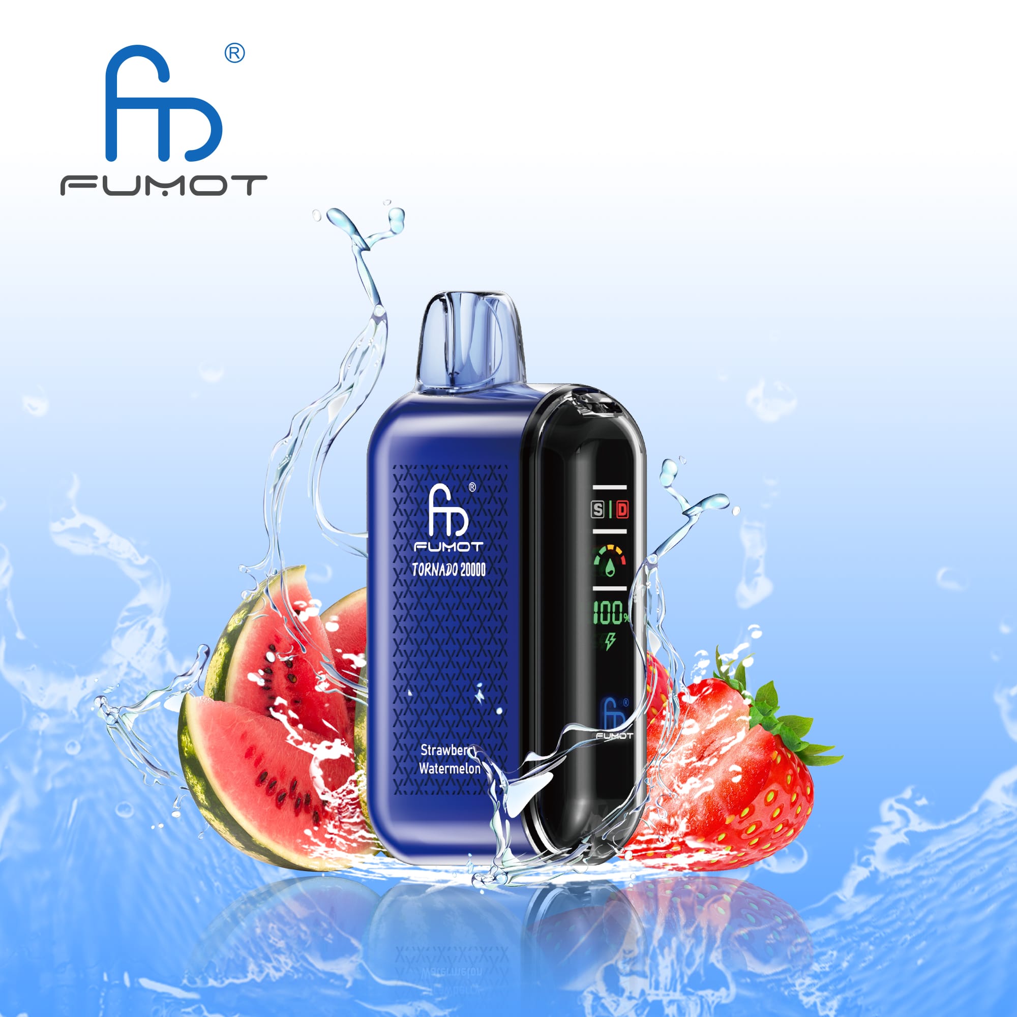 FUMOT RandM Tornado 20000 Puffs Disposable Vape-Strawberry Watermelon-EUROVAPAEPRO