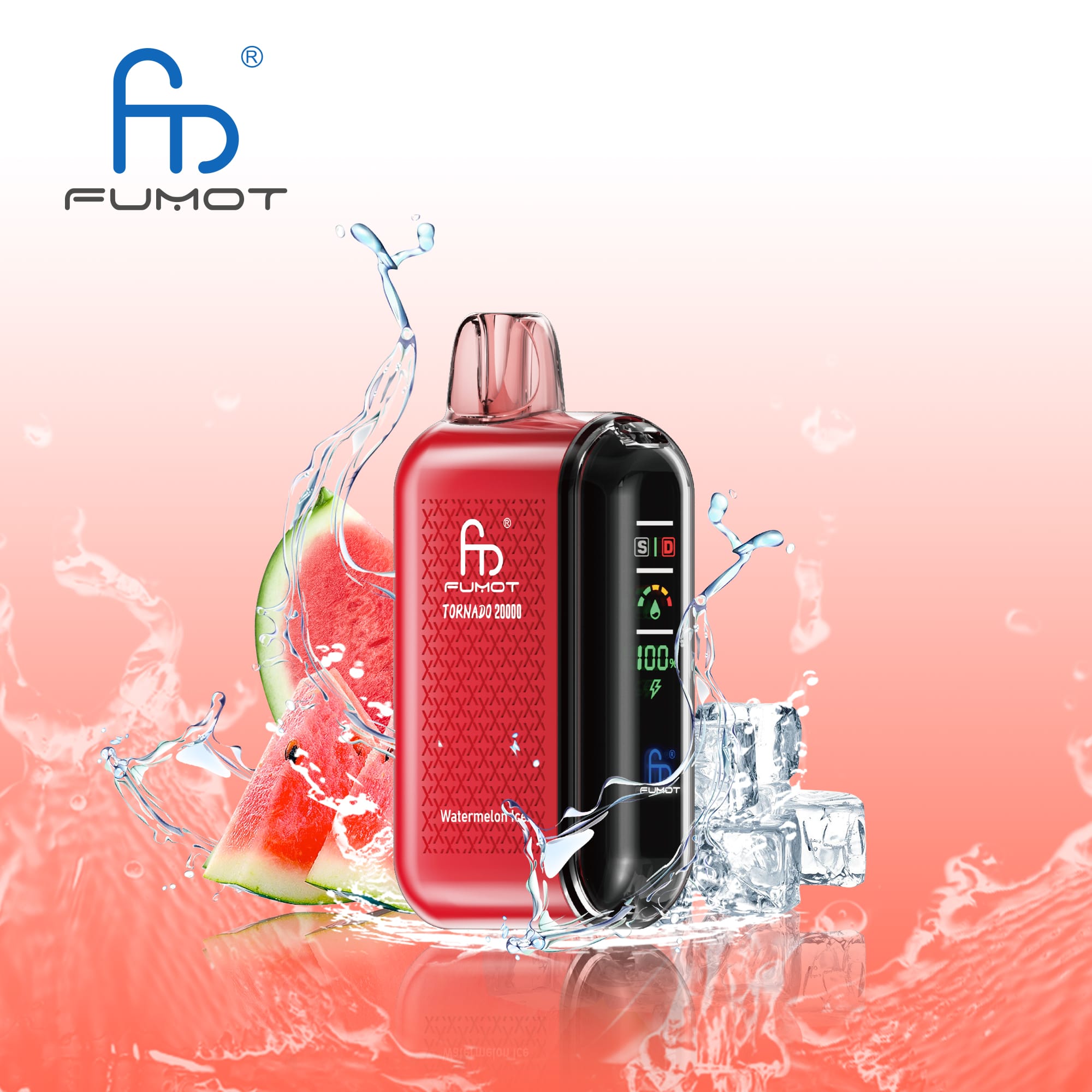 FUMOT RandM Tornado 20000 Puffs Disposable Vape-Watermelon Ice-EUROVAPAEPRO