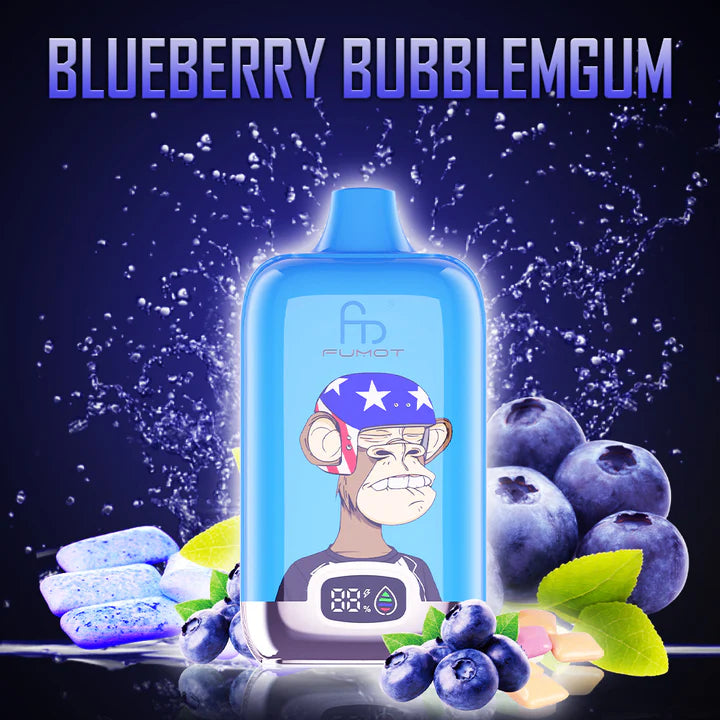 FUMOT RandM Tornado Digital Box - 12000 Puffs Disposable Vape Blueberry Bubblegum-EUROVAPEPRO