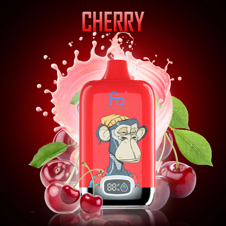 FUMOT RandM Tornado Digital Box - 12000 Puffs Disposable Vape Cherry-EUROVAPEPRO