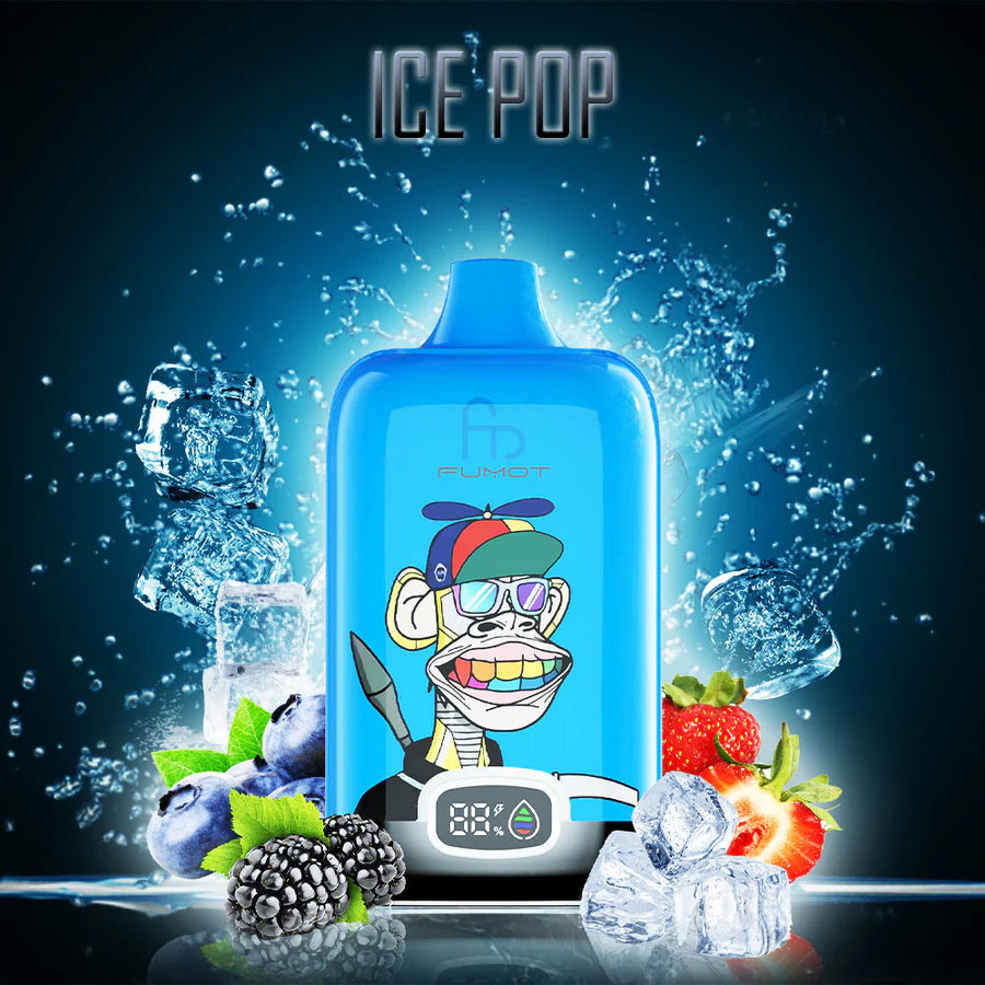FUMOT RandM Tornado Digital Box - 12000 Puffs Disposable Vape Ice Pop-EUROVAPEPRO