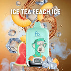 FUMOT RandM Tornado Digital Box - 12000 Puffs Disposable Vape Ice Tea Peach Ice-EUROVAPEPRO