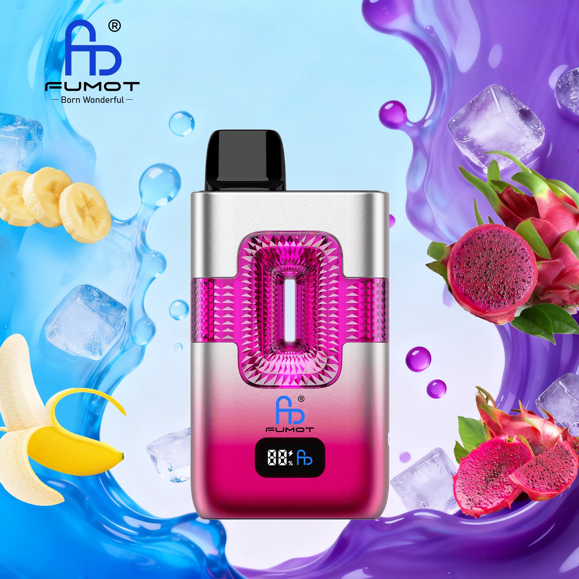 FUMOT Tornado ECO 2 In 1 50K 50000 Puffs Disposable Vapes Banana Ice&Black Dragon Ice-EUROVAPEPRO