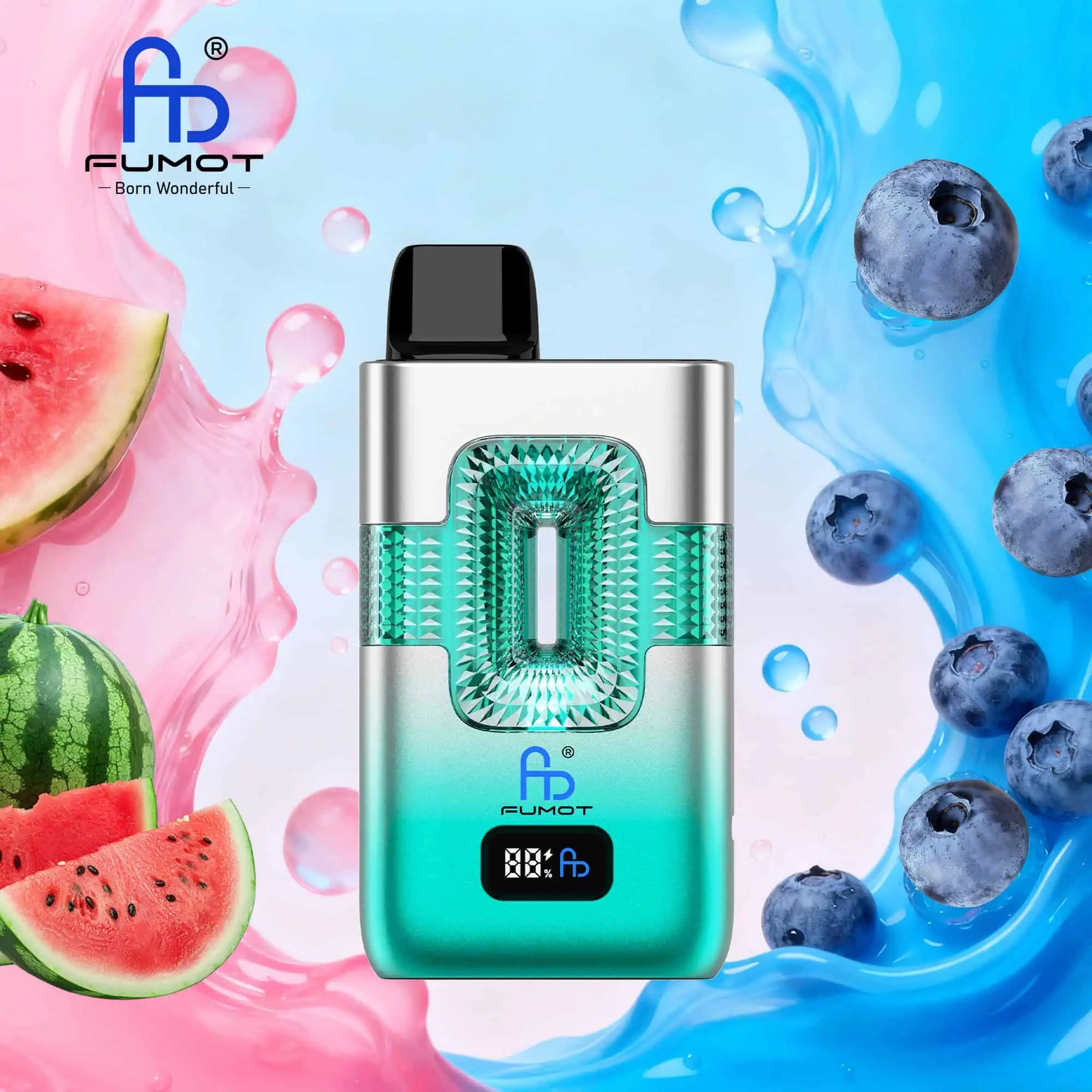 FUMOT Tornado ECO 2 In 1 50K 50000 Puffs Disposable Vapes Blueberry Hubba Bubba&Watermelon Hubba Bubba-EUROVAPEPRO