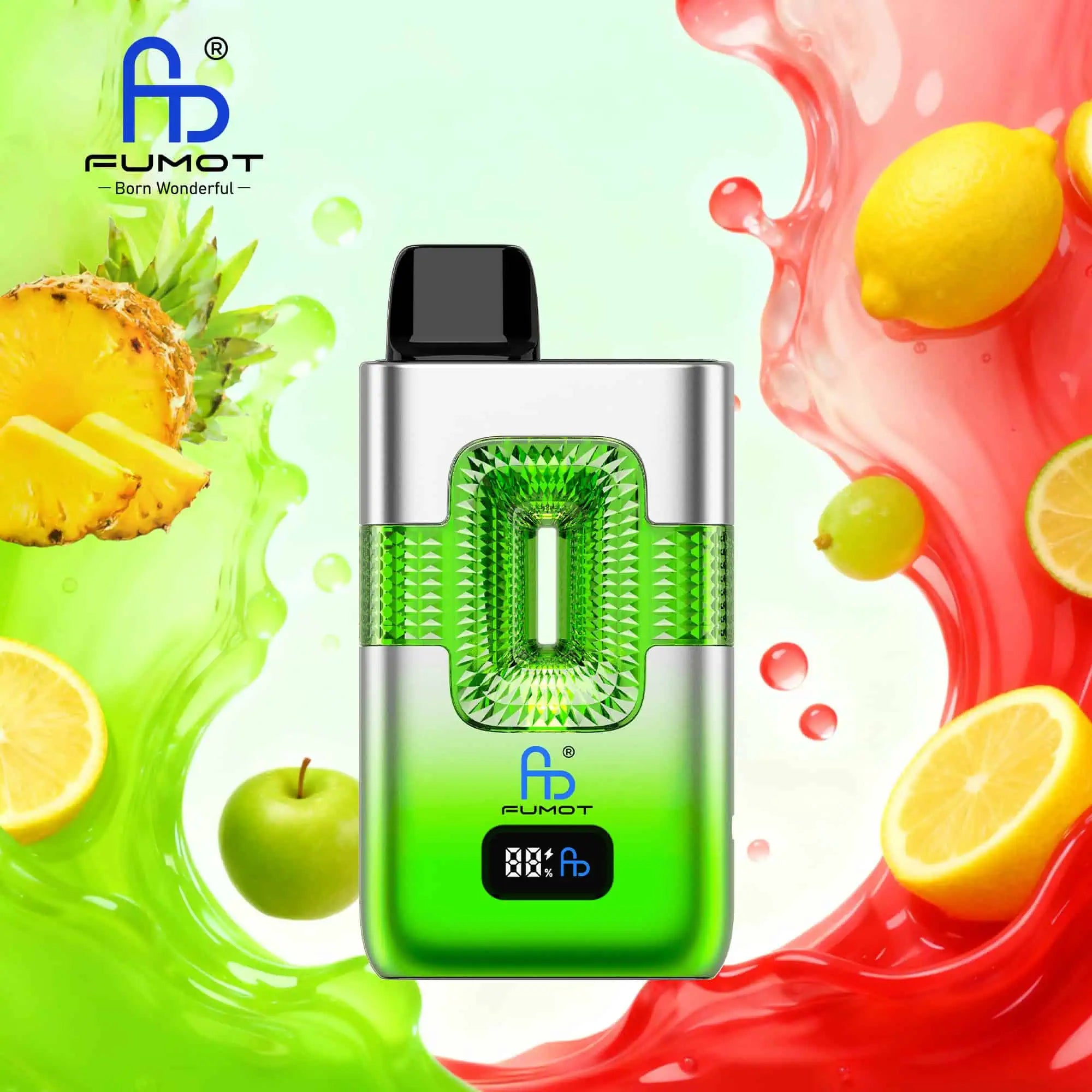 FUMOT Tornado ECO 2 In 1 50K 50000 Puffs Disposable Vapes Cola Lemon Pineapple&Lemon Green Apple-EUROVAPEPRO