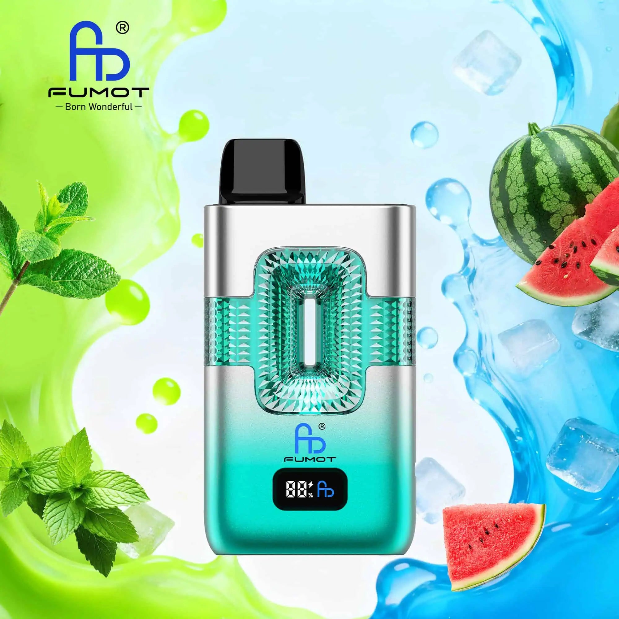 FUMOT Tornado ECO 2 In 1 50K 50000 Puffs Disposable Vapes Cool Mint&Watermelon Ice-EUROVAPEPRO