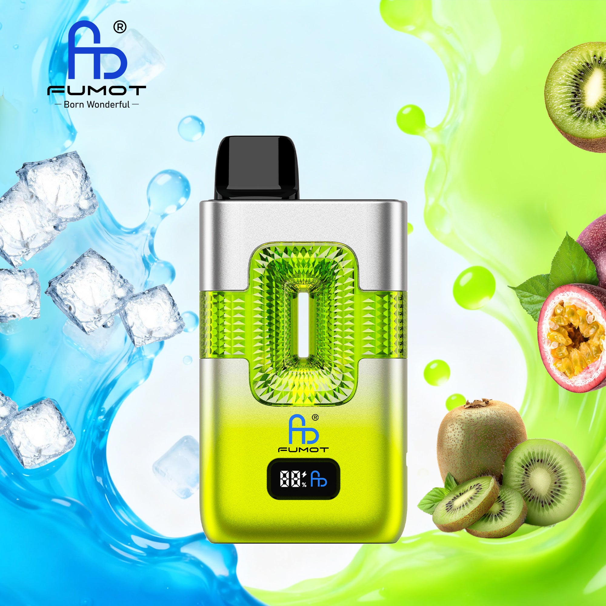 FUMOT Tornado ECO 2 In 1 50K 50000 Puffs Disposable Vapes Ice Pop&Kiwi Passion Fruit Guava-EUROVAPEPRO