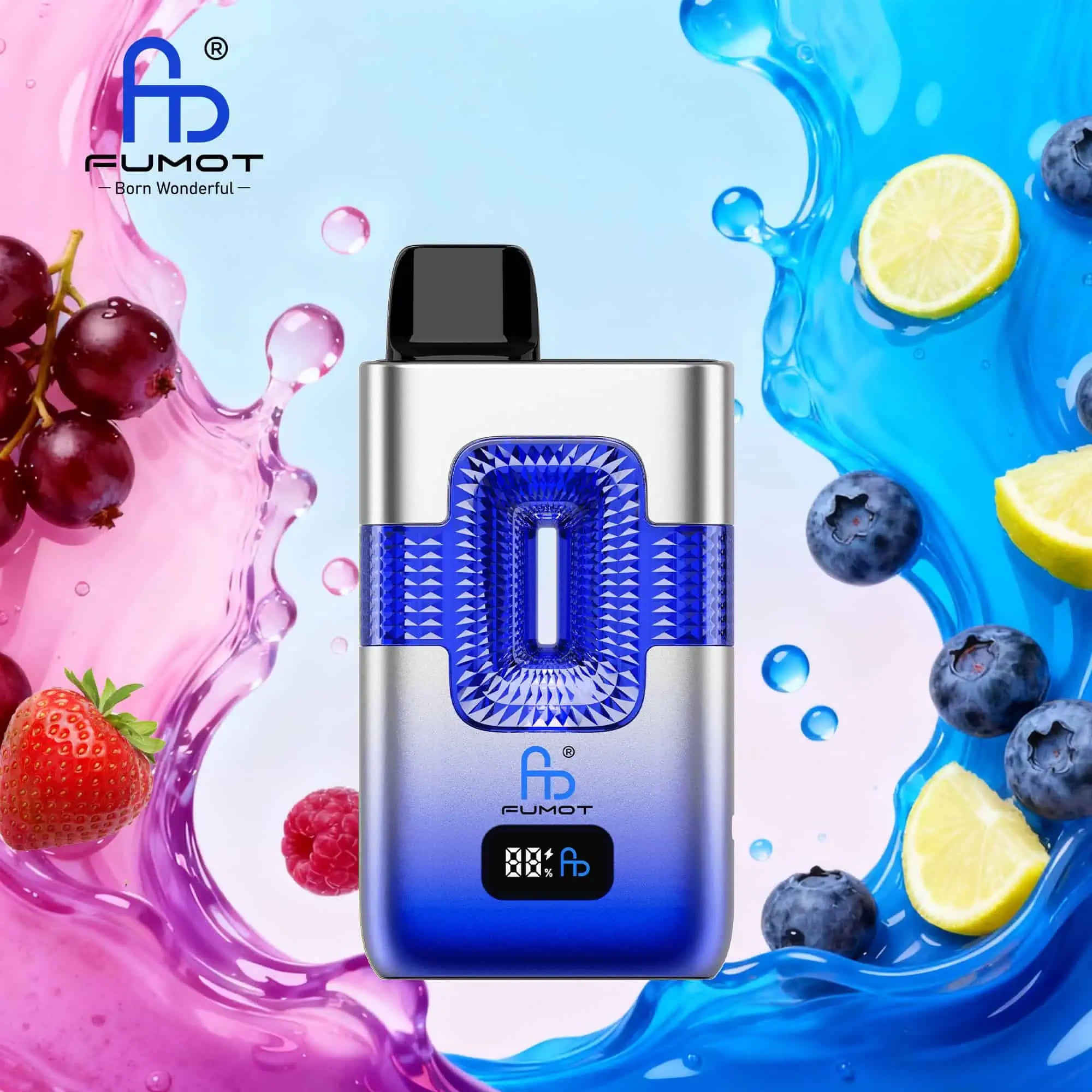 FUMOT Tornado ECO 2 In 1 50K 50000 Puffs Disposable Vapes Mixed Berries&Blue Razz Lemonade-EUROVAPEPRO