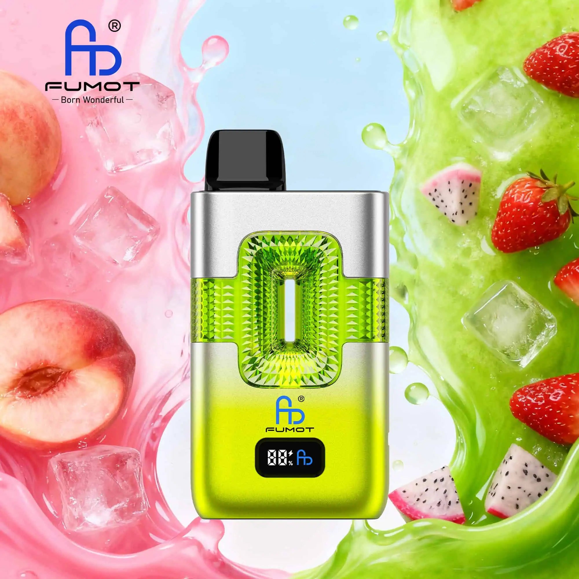 FUMOT Tornado ECO 2 In 1 50K 50000 Puffs Disposable Vapes Peach Ice&White Mamba/EUROVAPEPRO