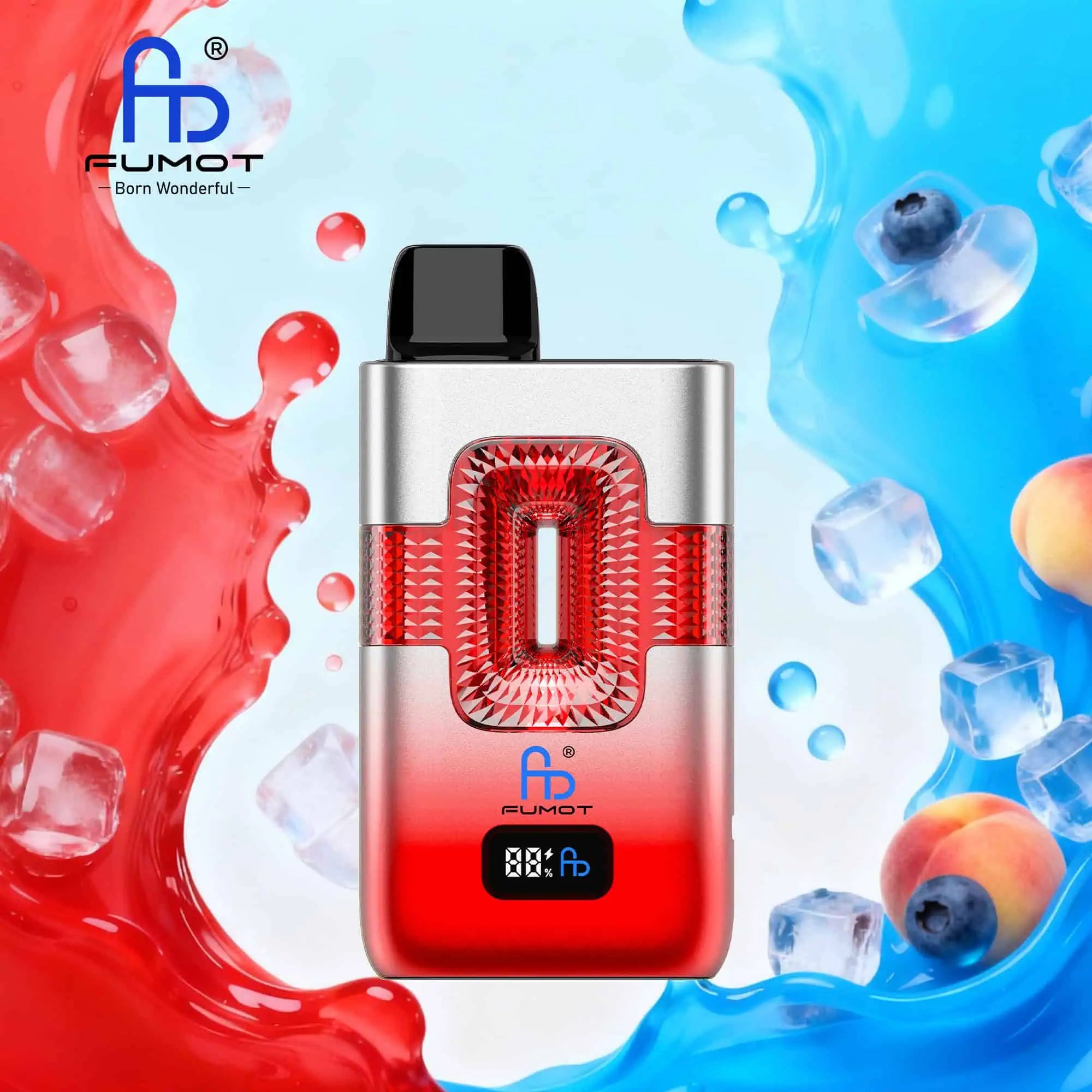 FUMOT Tornado ECO 2 In 1 50K 50000 Puffs Disposable Vapes Redbull Ice&Blueberry Peach Ice-EUROVAPEPRO