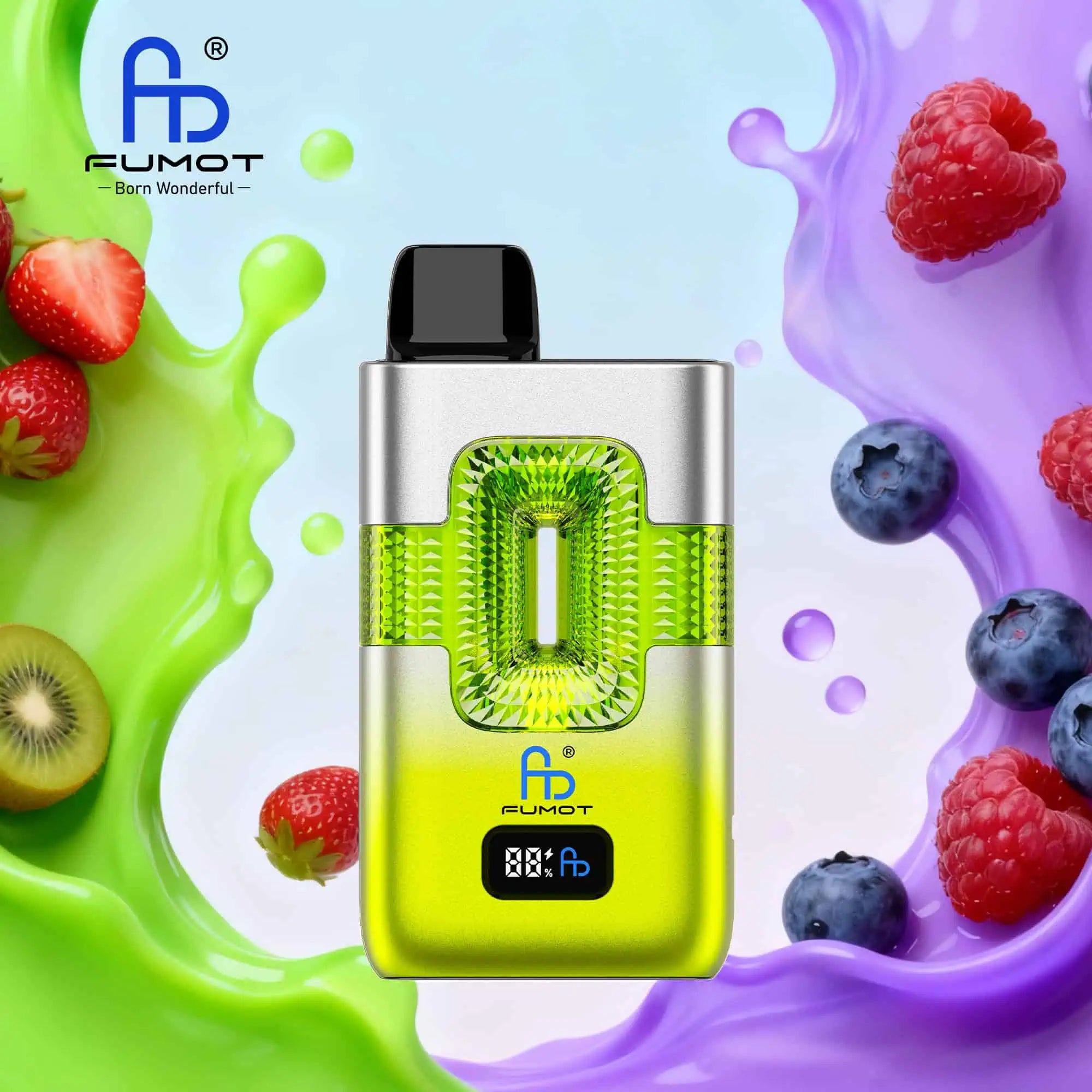 FUMOT Tornado ECO 2 In 1 50K 50000 Puffs Disposable Vapes Strawberry Kiwi&Blueberry Sour Raspberry-EUROVAPEPRO