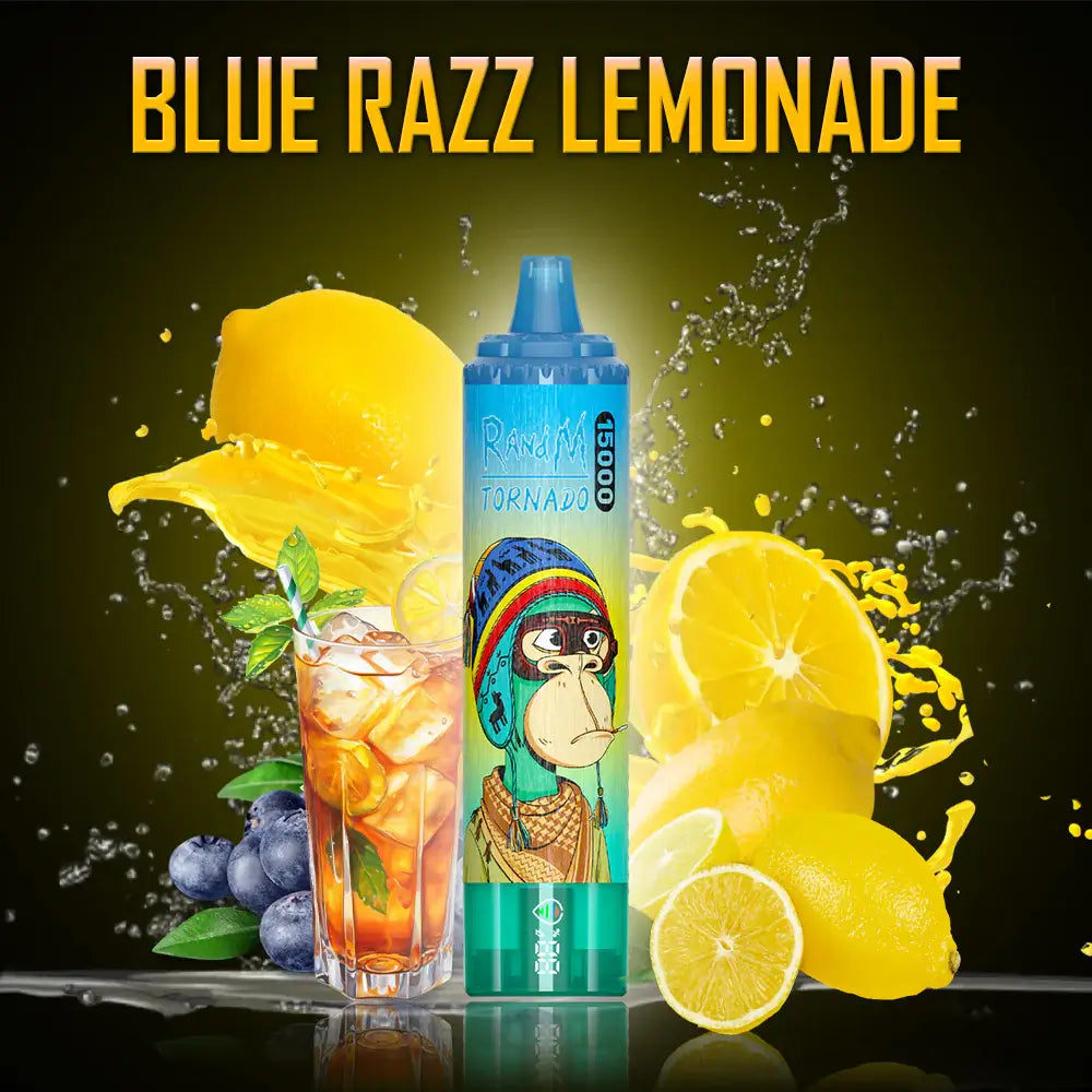 FUMOT Tornado RandM 15000 puffs Disposable Vape Blue Razz Lemonade-EUROVAPEPRO