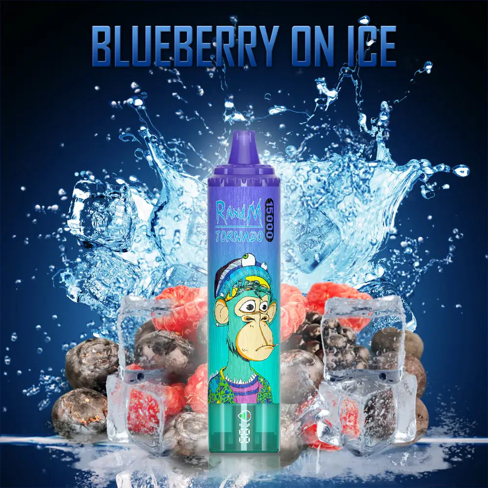 FUMOT Tornado RandM 15000 puffs Disposable Vape Blueberry On Ice-EUROVAPEPRO