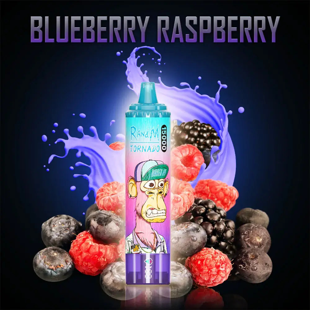 FUMOT Tornado RandM 15000 puffs Disposable Vape Blueberry Raspberry-EUROVAPEPRO