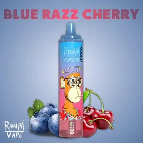 FUMOT Tornado RandM 15000 puffs Disposable Vape Blue Razz Cherry-EUROVAPEPRO