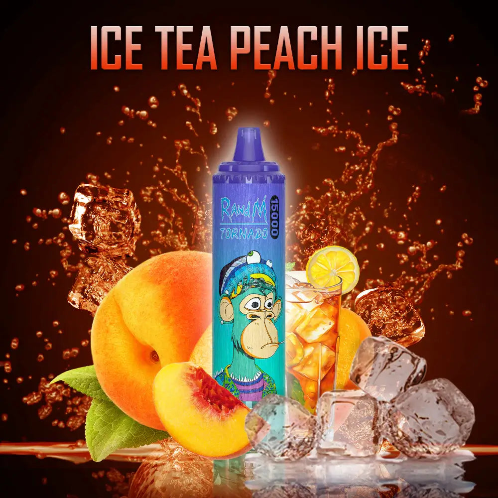FUMOT Tornado RandM 15000 puffs Disposable Vape Ice Tea Peach Ice-EUROVAPEPRO