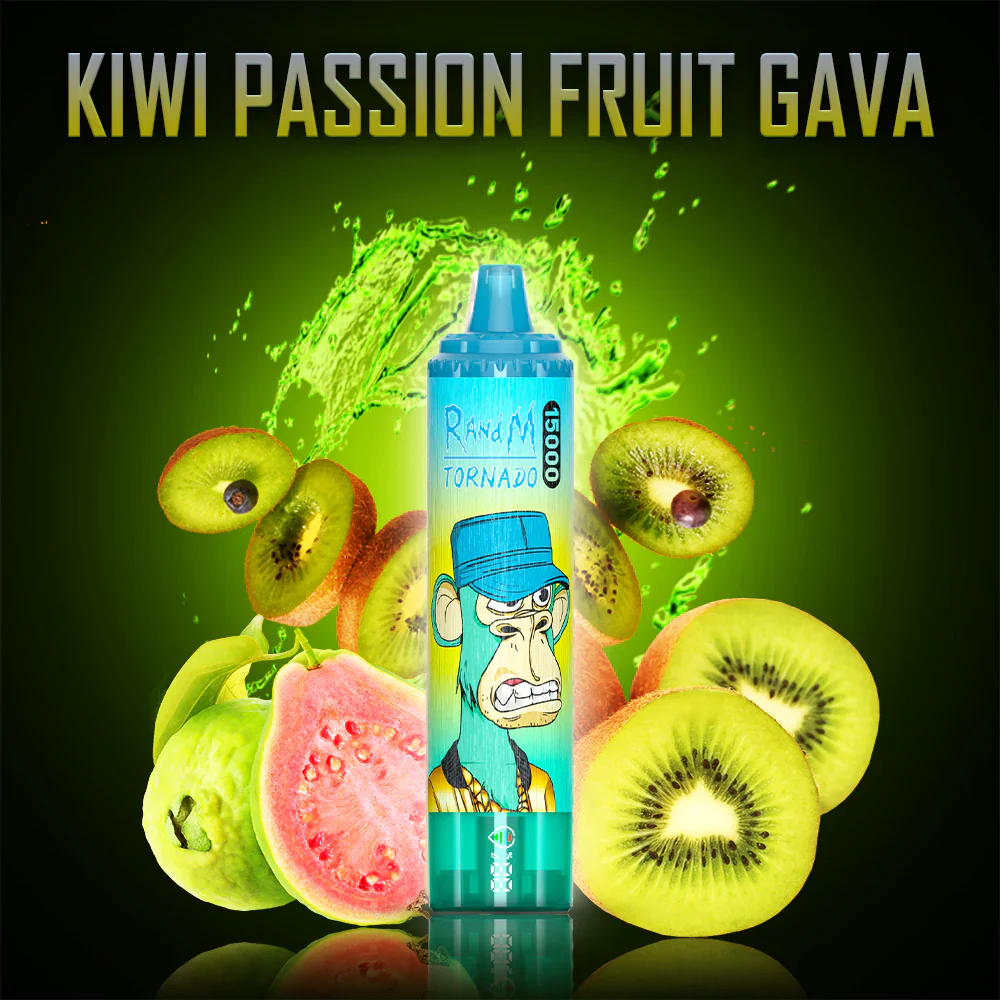 FUMOT Tornado RandM 15000 puffs Disposable Vape Kiwi Passion Fruit Guava-EUROVAPEPRO