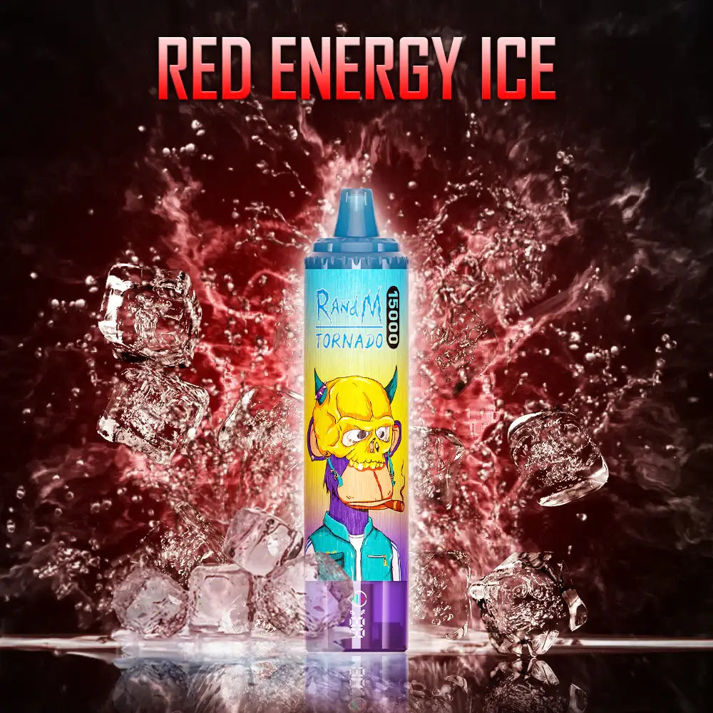 FUMOT Tornado RandM 15000 puffs Disposable Vape Red Energy Ice-EUROVAPEPRO
