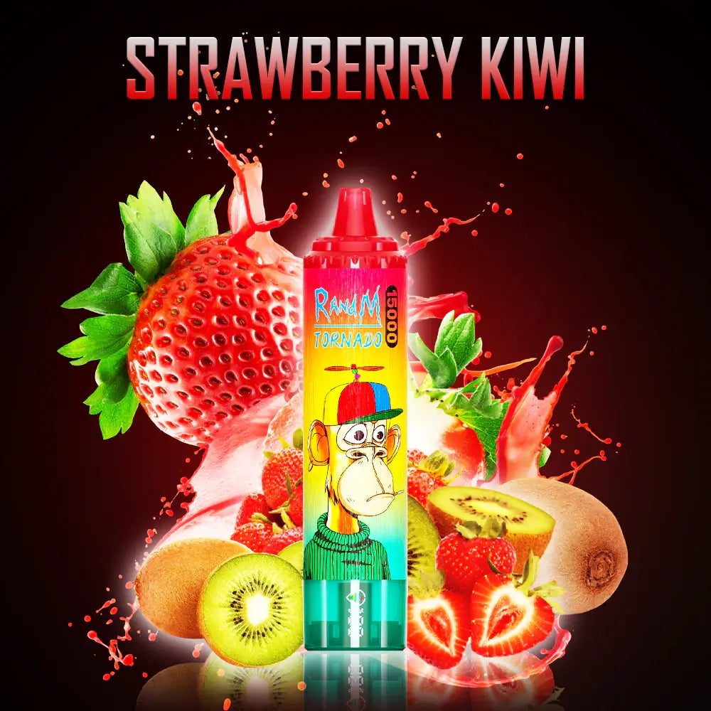 FUMOT Tornado RandM 15000 puffs Disposable Vape Strawberry Kiwi-EUROVAPEPRO