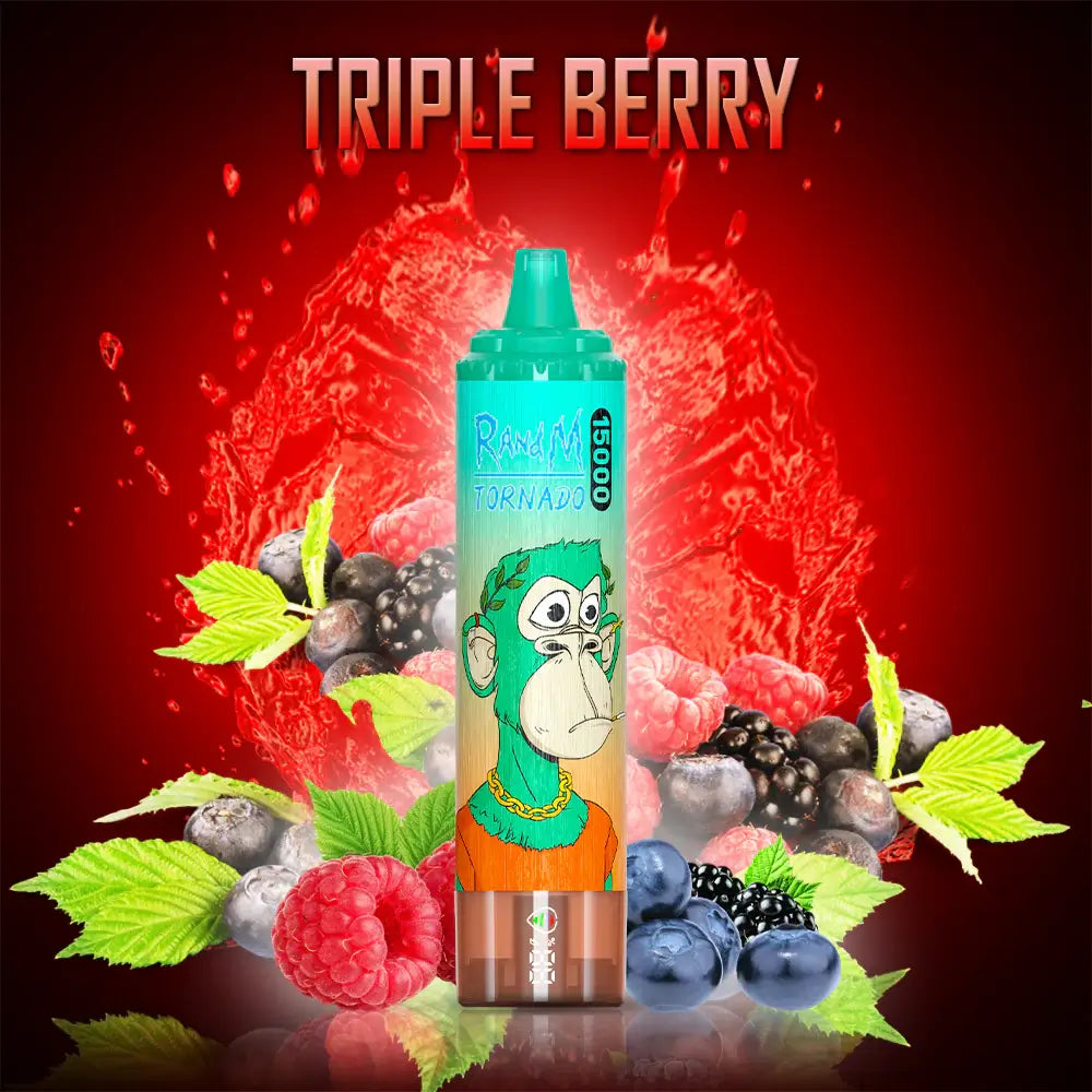 FUMOT Tornado RandM 15000 puffs Disposable Vape Triple Berry-EUROVAPEPRO