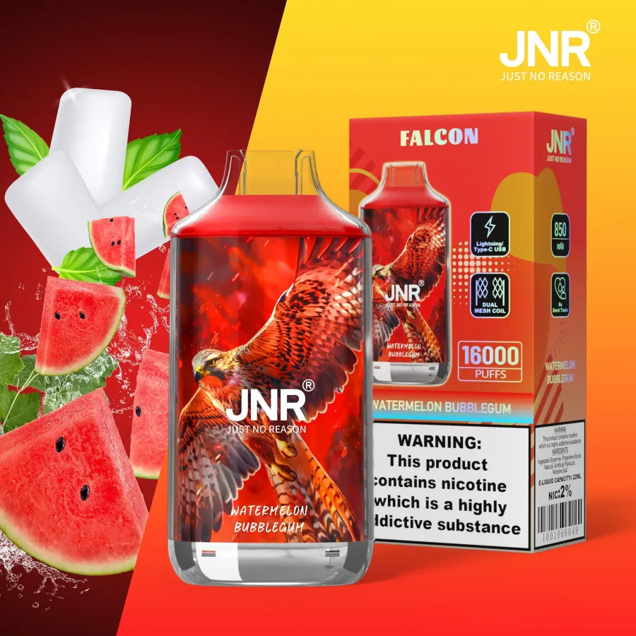 JNR Falcon 16000 puffs Disposable Vape Watermelon Bubblegum-EUROVAPEPRO