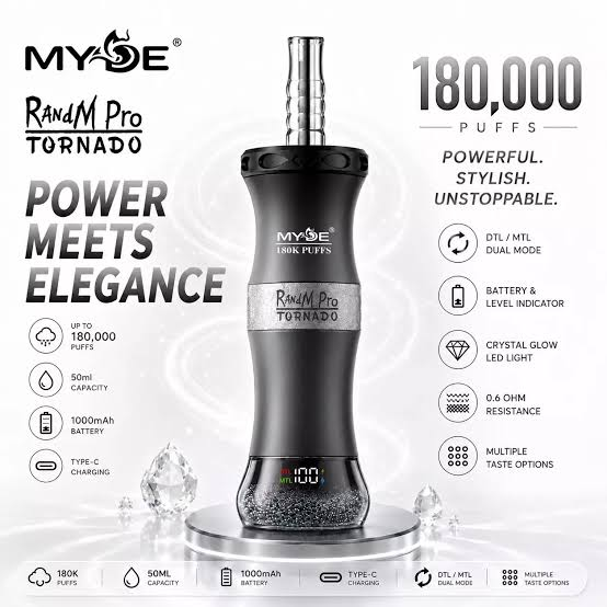 MYDE RANDM PRO 180000 Puffs Shisha 180K Disposable VapeMYDE RANDM PRO Shisha 180K Disposable Vape
