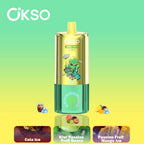 OKSO 3in1 70000 70K Puffs Disposable Vape Cola Ice Kiwi Passlon Fruit Guava Passlon Fruit Mango Ice EuroVapepro