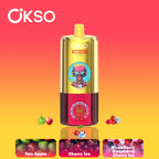 OKSO 3in1 70000 70K Puffs Disposable Vape Two Apple Cherry Ice Strawberry Raspberry Cherry Ice EuroVapepro