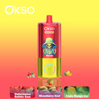 OKSO 3in1 70000 70K Puffs Disposable Vape Watermelon Bubble  Gum Strawberry Kiwi Triple Mango Ice EuroVapepro